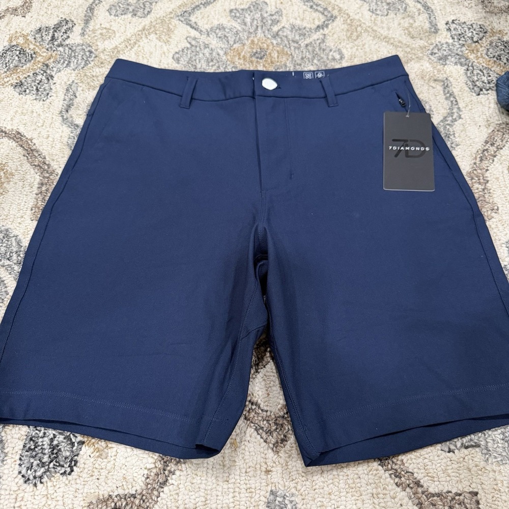 NWT 7 Diamonds Mens Size 30 Infinity Blue Shorts